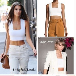 A.L.C “Ali” red crop shirt top blouse Sm